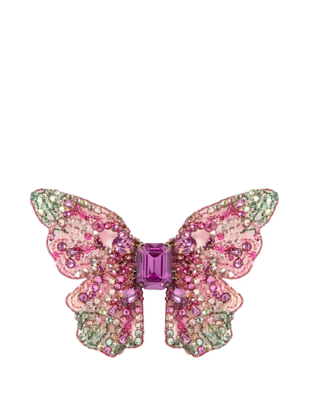 Jennifer Behr Absolem Crystal Butterfly Hair Clip In Pink