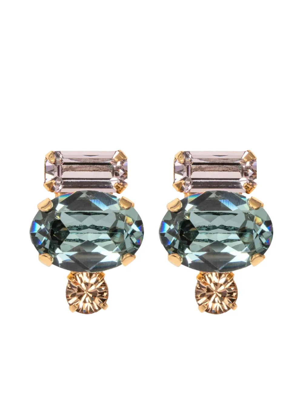 Jennifer Behr Cleo Oval Earrings In Gold