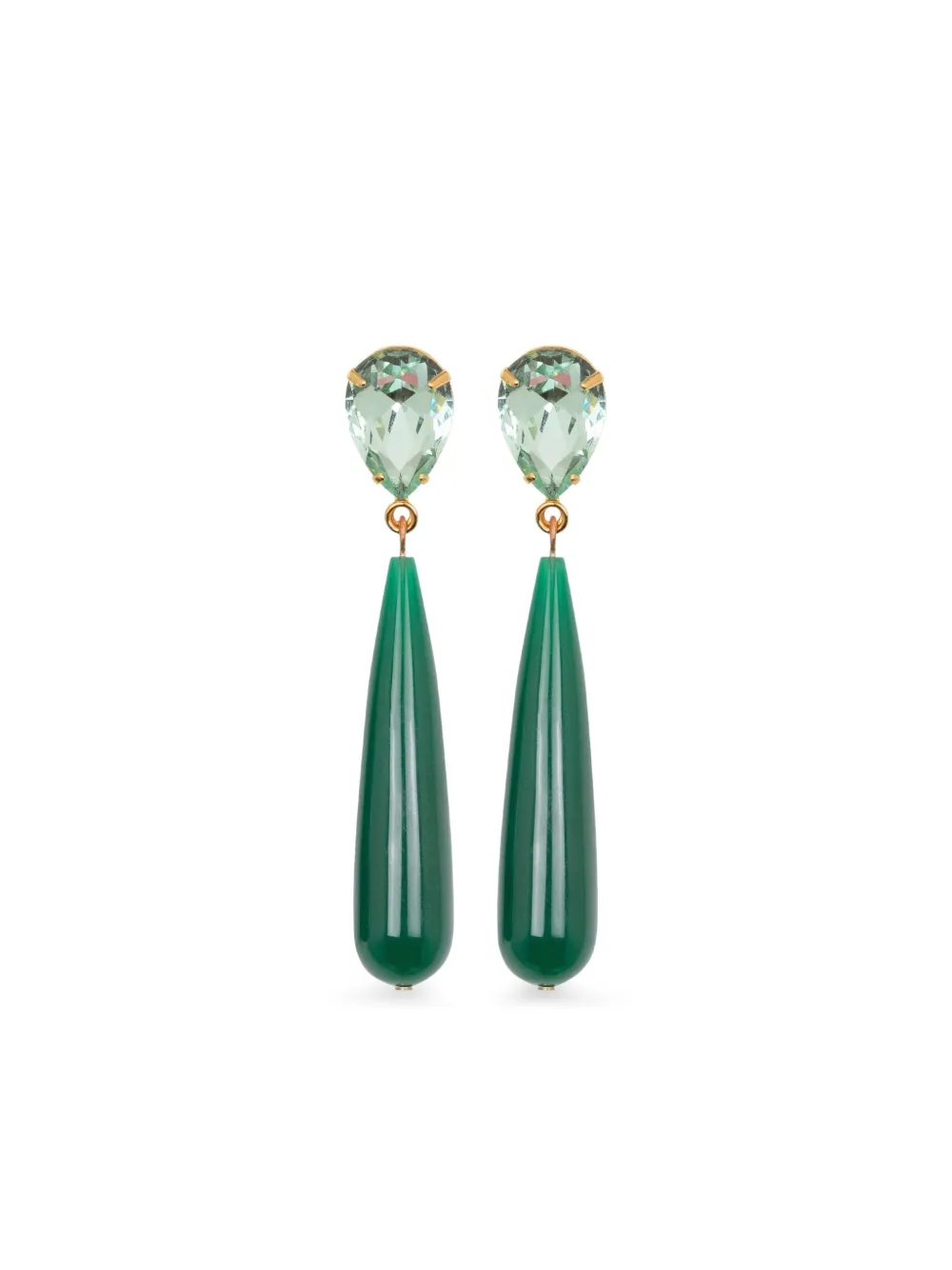 Jennifer Behr Caroline Teardrop Earrings In Green