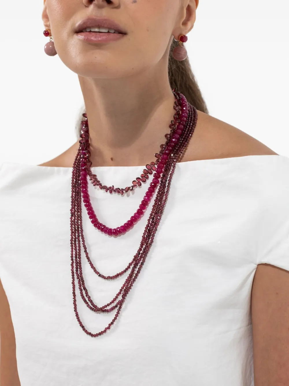 Jennifer Behr Lisette Beaded Necklace In Brown