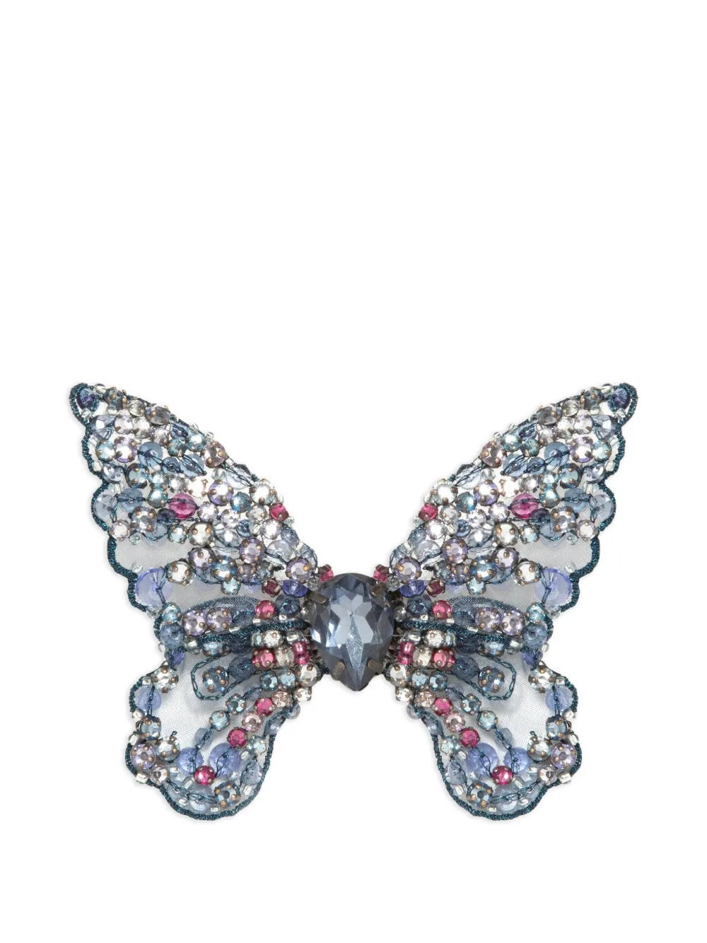 Jennifer Behr Absolem Butterfly Embellished Hair Clip In Blue