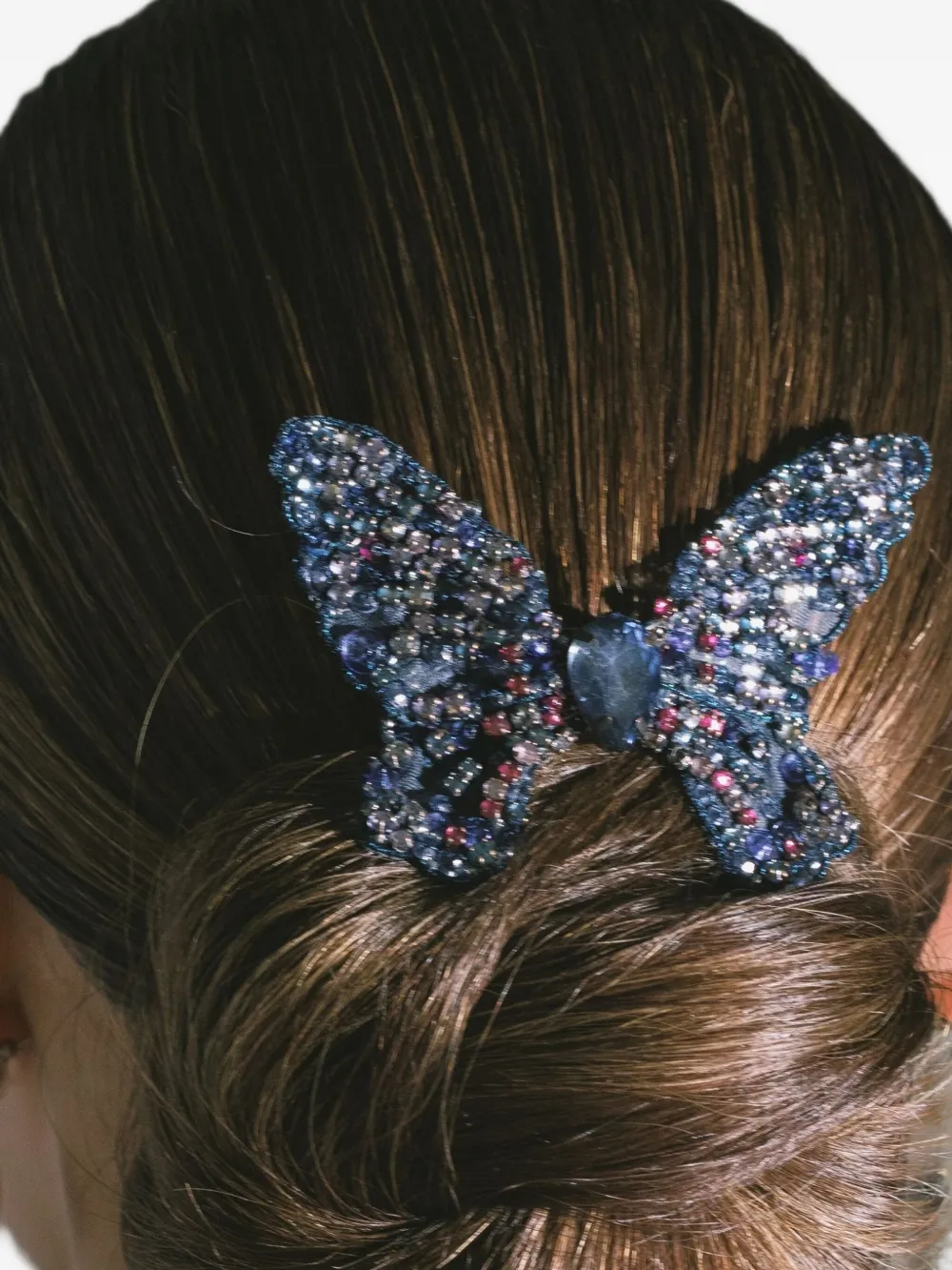 Jennifer Behr Absolem Butterfly Embellished Hair Clip In Blue