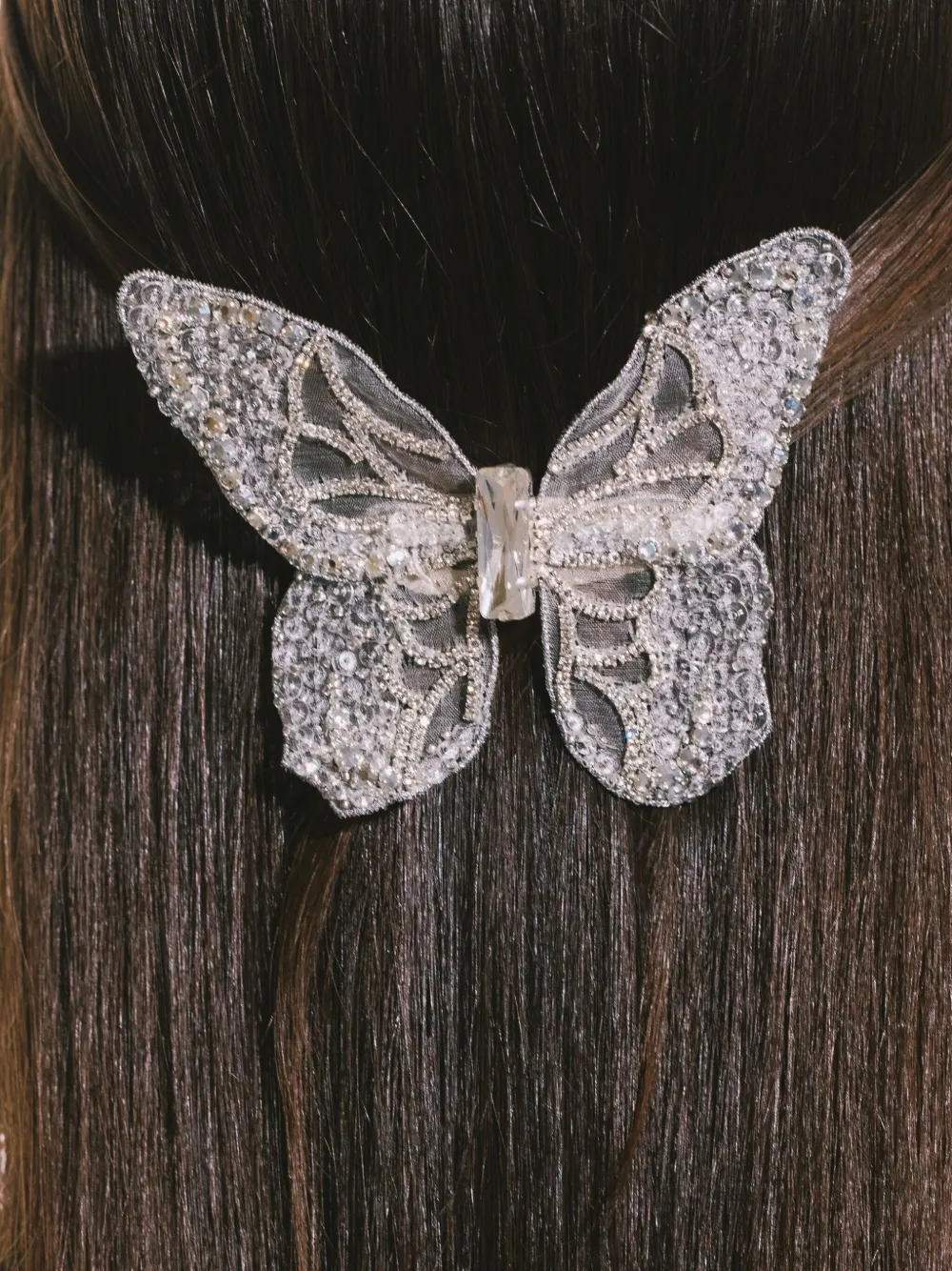 Jennifer Behr Absolem Crystal Butterfly Hair Clip In Gold