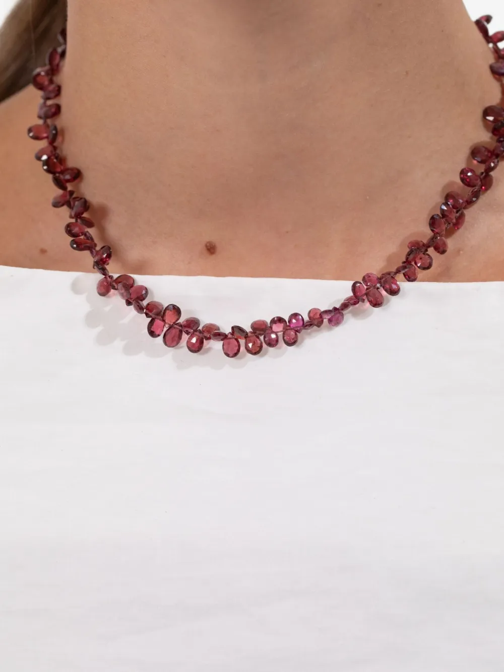 Jennifer Behr Bernadette vergulde halsketting - Rood