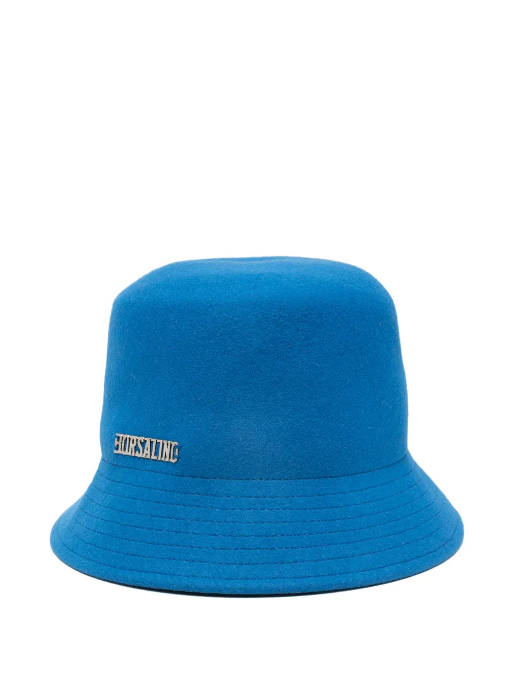 Borsalino Cappello bucket con placca logo - Blu
