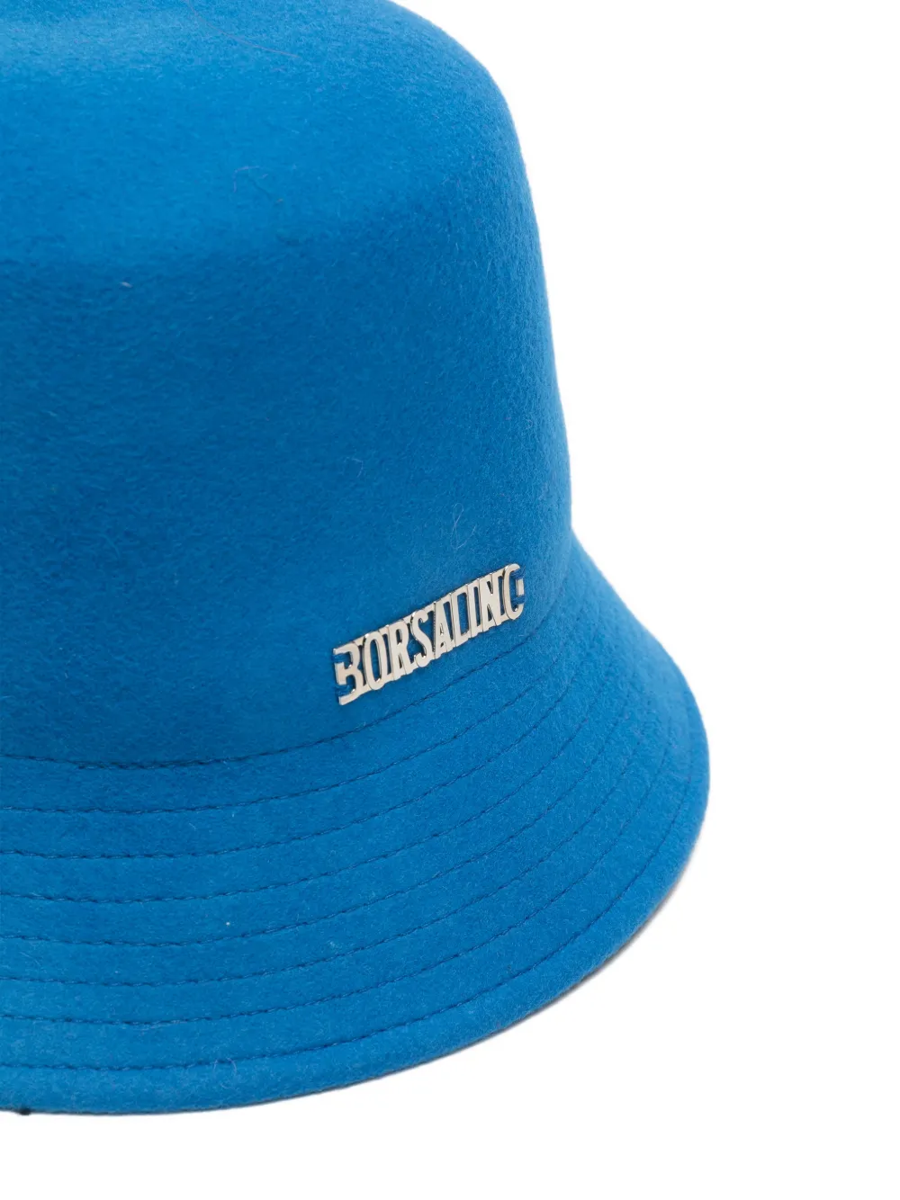 Borsalino Vissershoed met logo Blauw