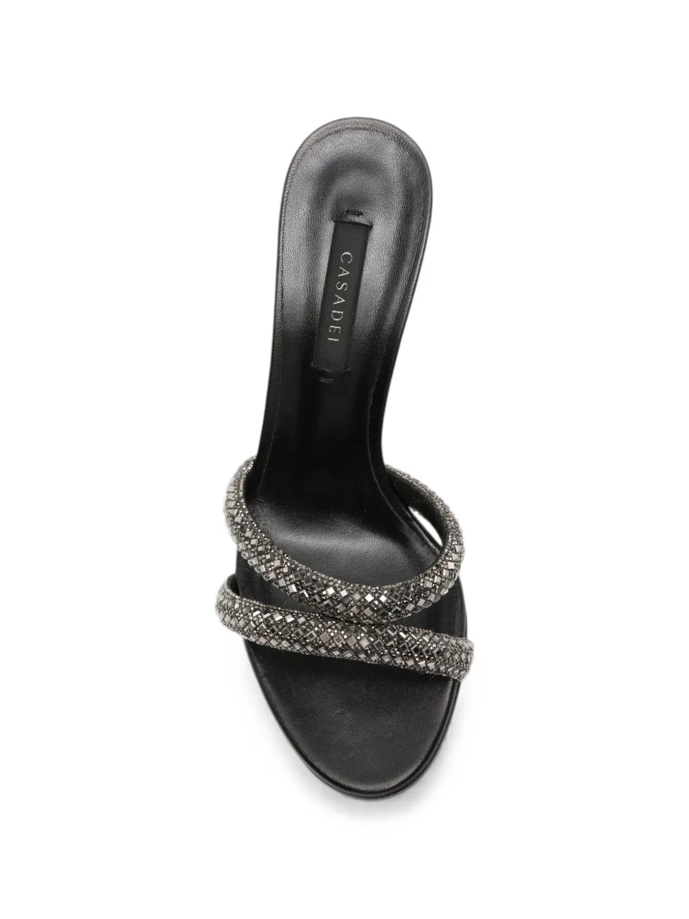 Casadei crystal-embellished heeled sandals Zwart