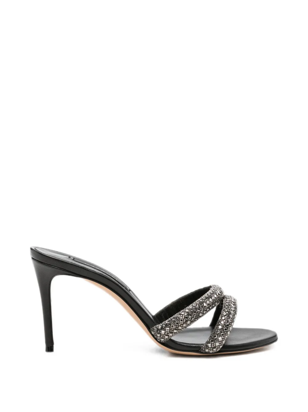 Casadei crystal-embellished heeled sandals Zwart