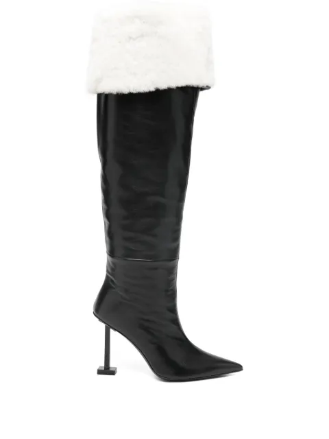 Iceberg 100m faux fur-detailed over-the-knee boots