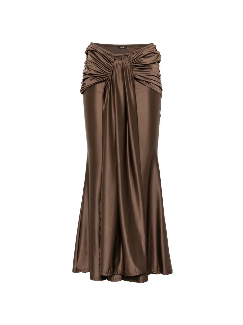 VENUJA gathered draped skirt - Marrone