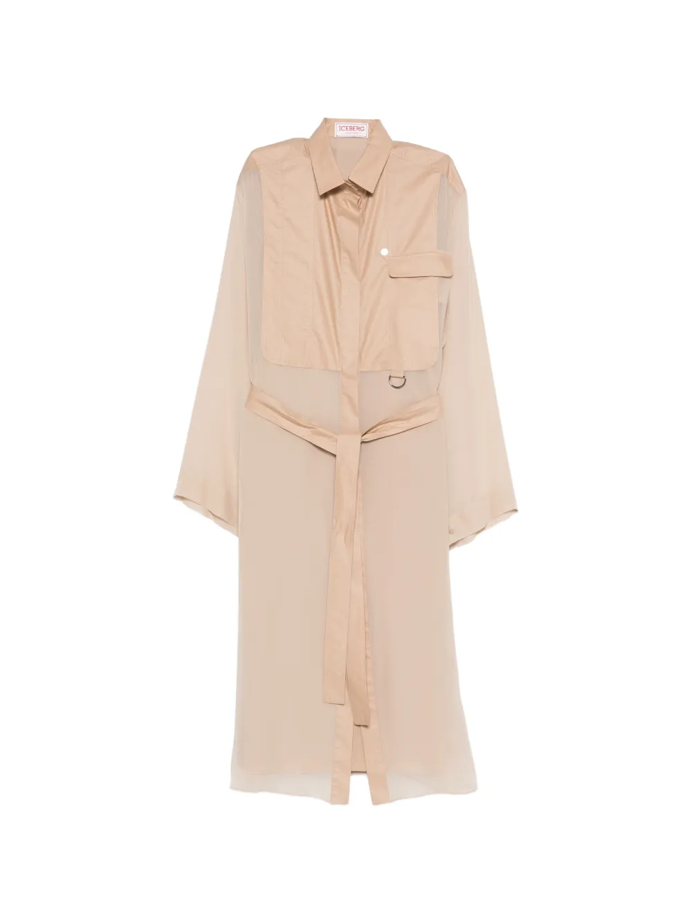 Iceberg belt dress - Marrone