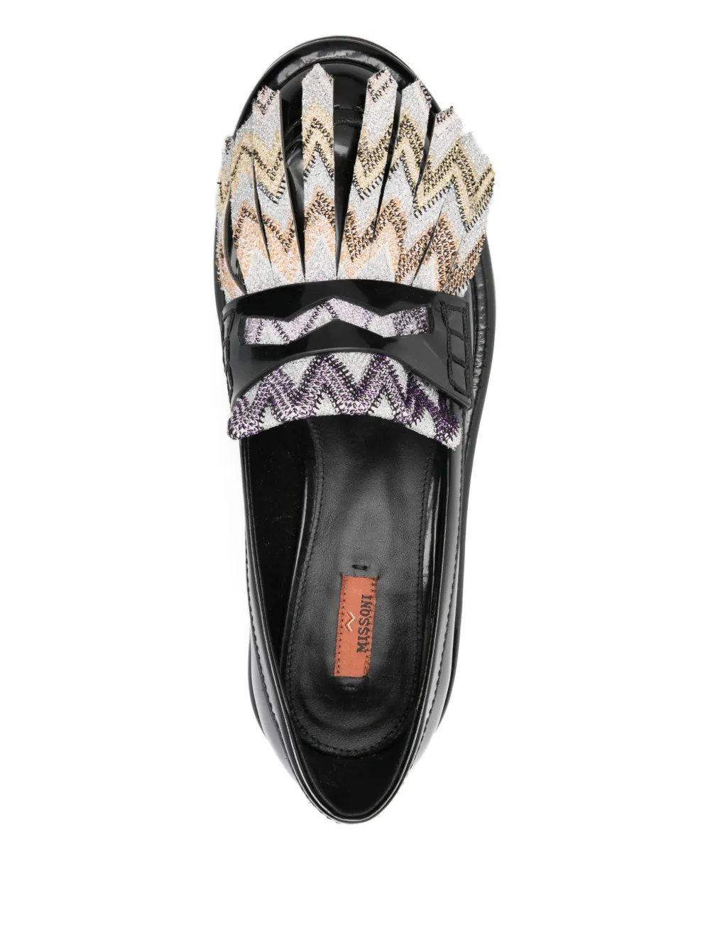 Missoni 40mm zigzag loafers Zwart