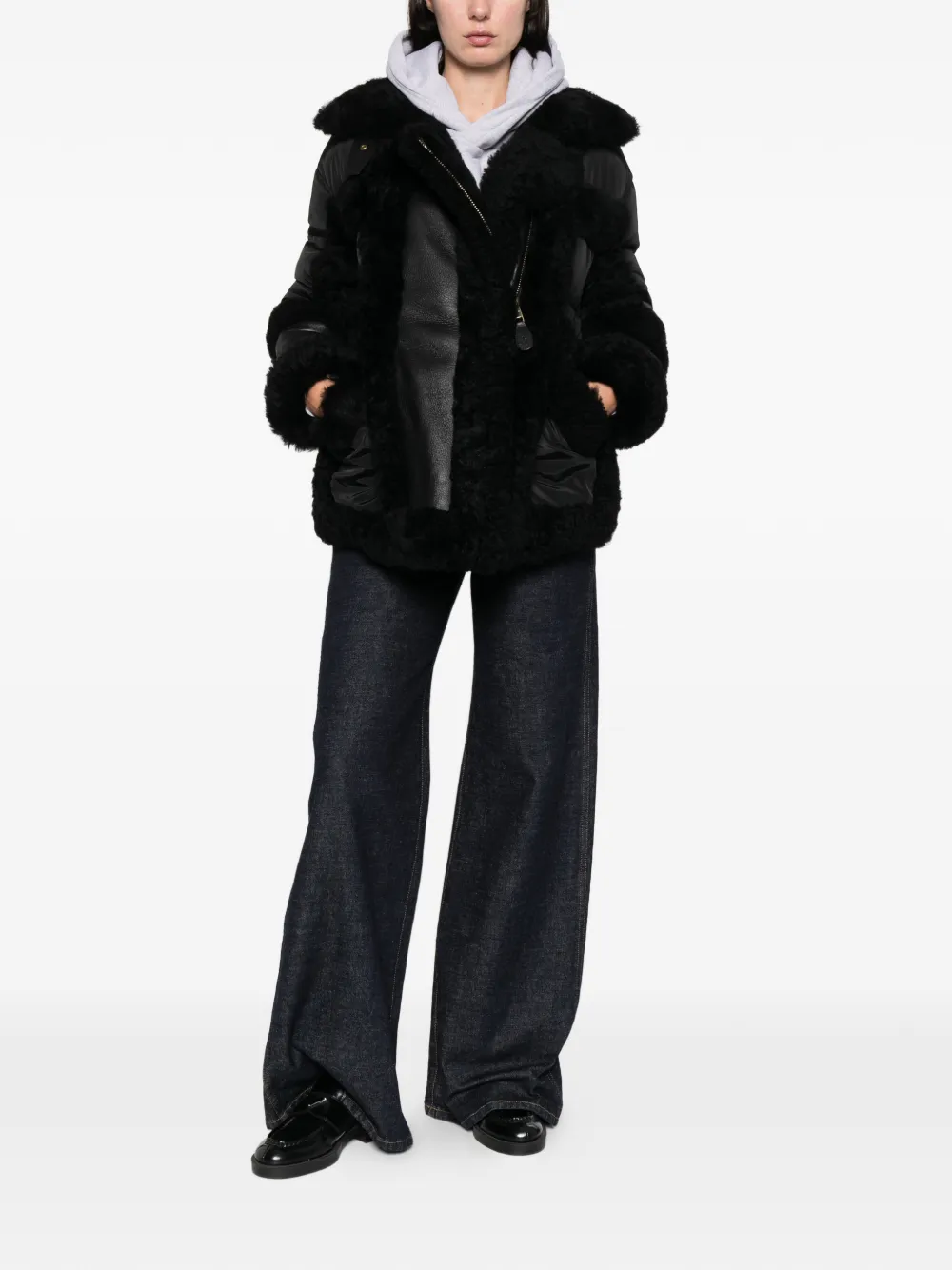 Nicole Benisti Garnier Shearling Jacket In Black