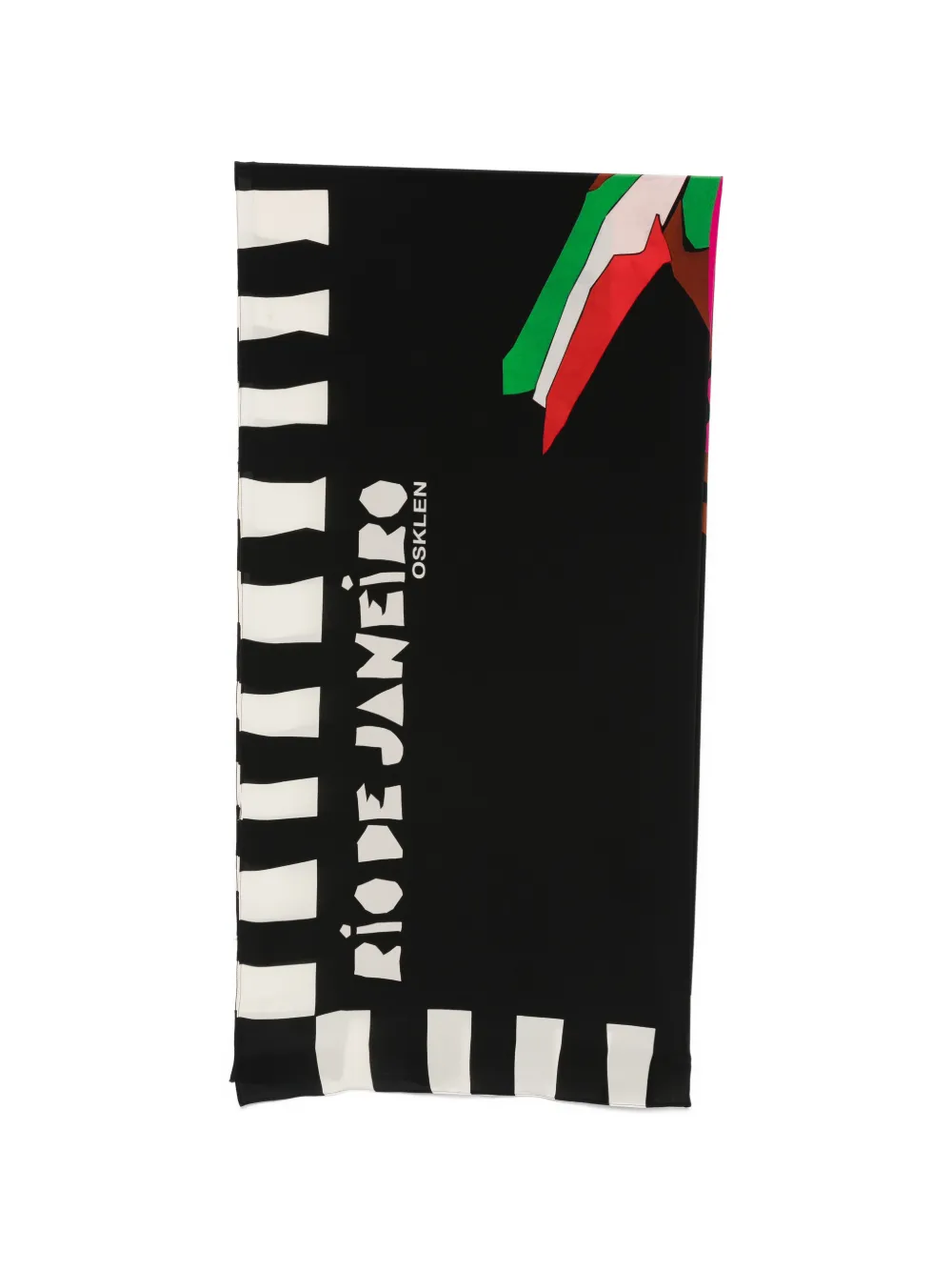 Osklen patterned scarf - Nero