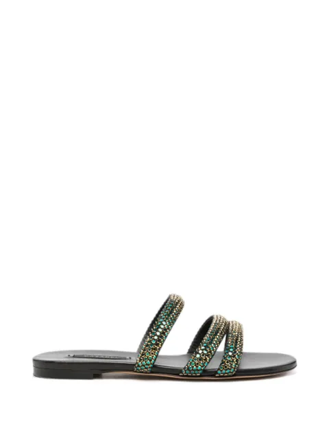 Casadei crystal-embellished flat sandals