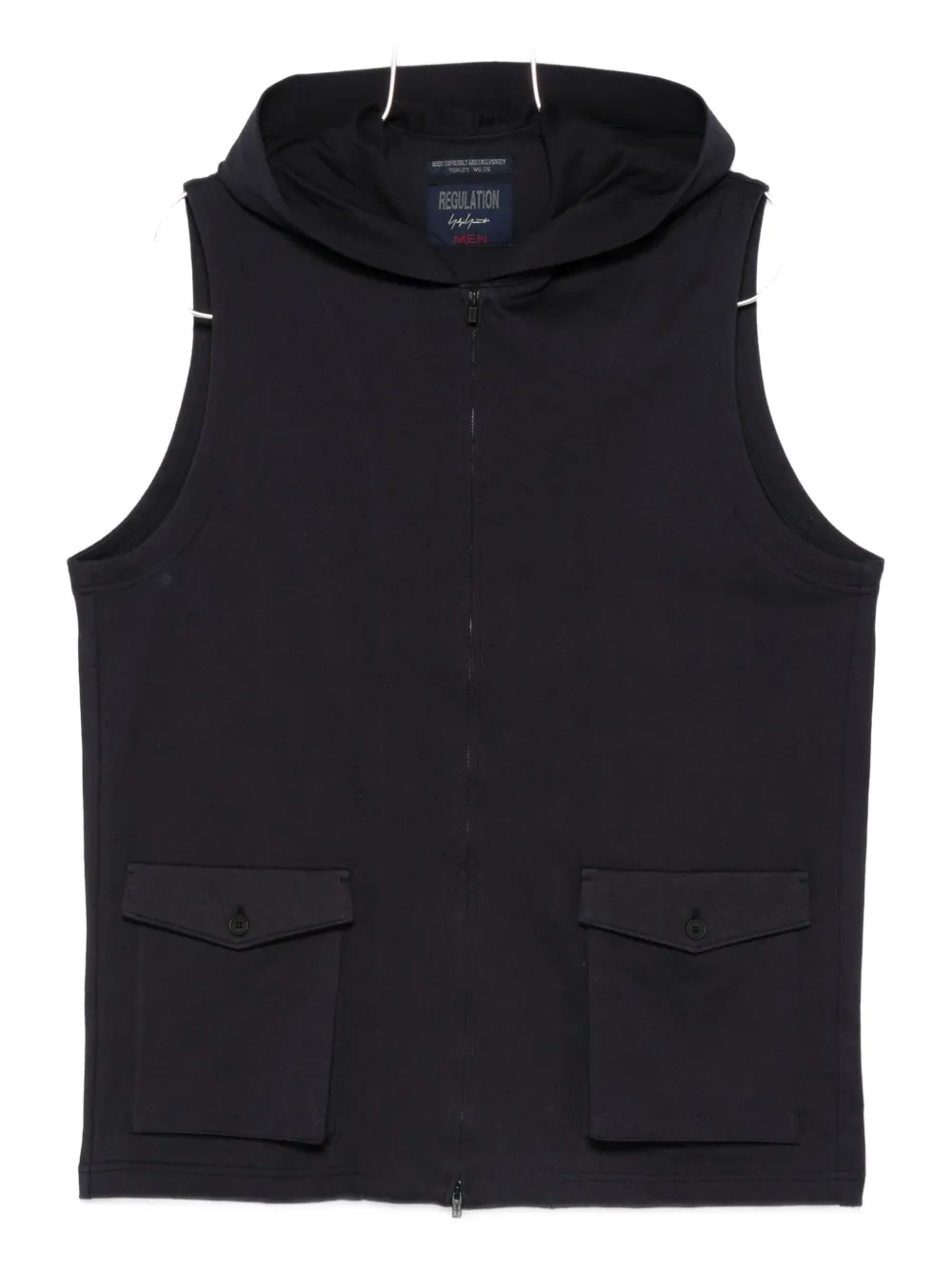 Yohji Yamamoto hooded zip-up gilet | Blue | Image 1