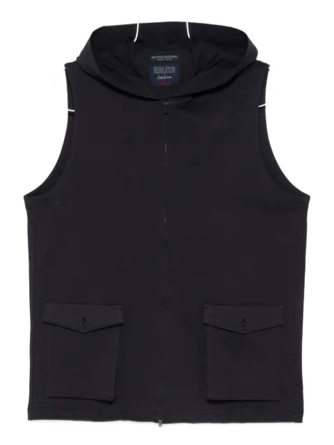 Yohji Yamamoto hooded zip-up gilet