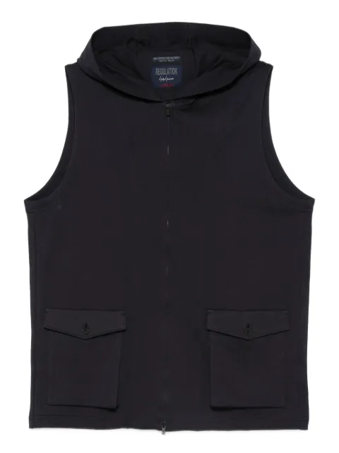 Yohji Yamamoto hooded zip-up gilet