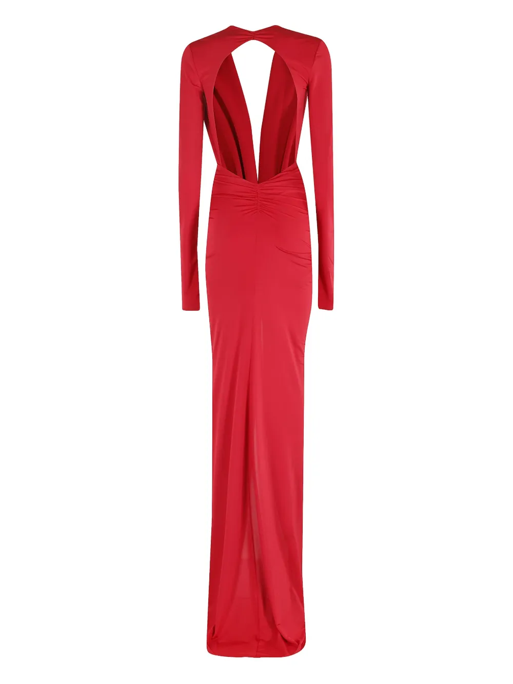 THE ANDAMANE Zelda open-back gathered maxi dress - Rood