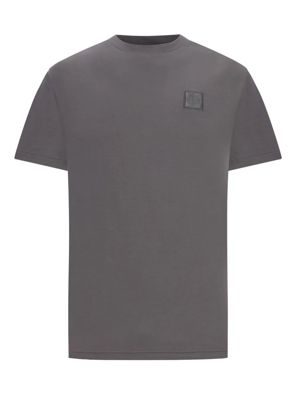 Stone Island crew-neck logo-patch T-shirt - Grijs