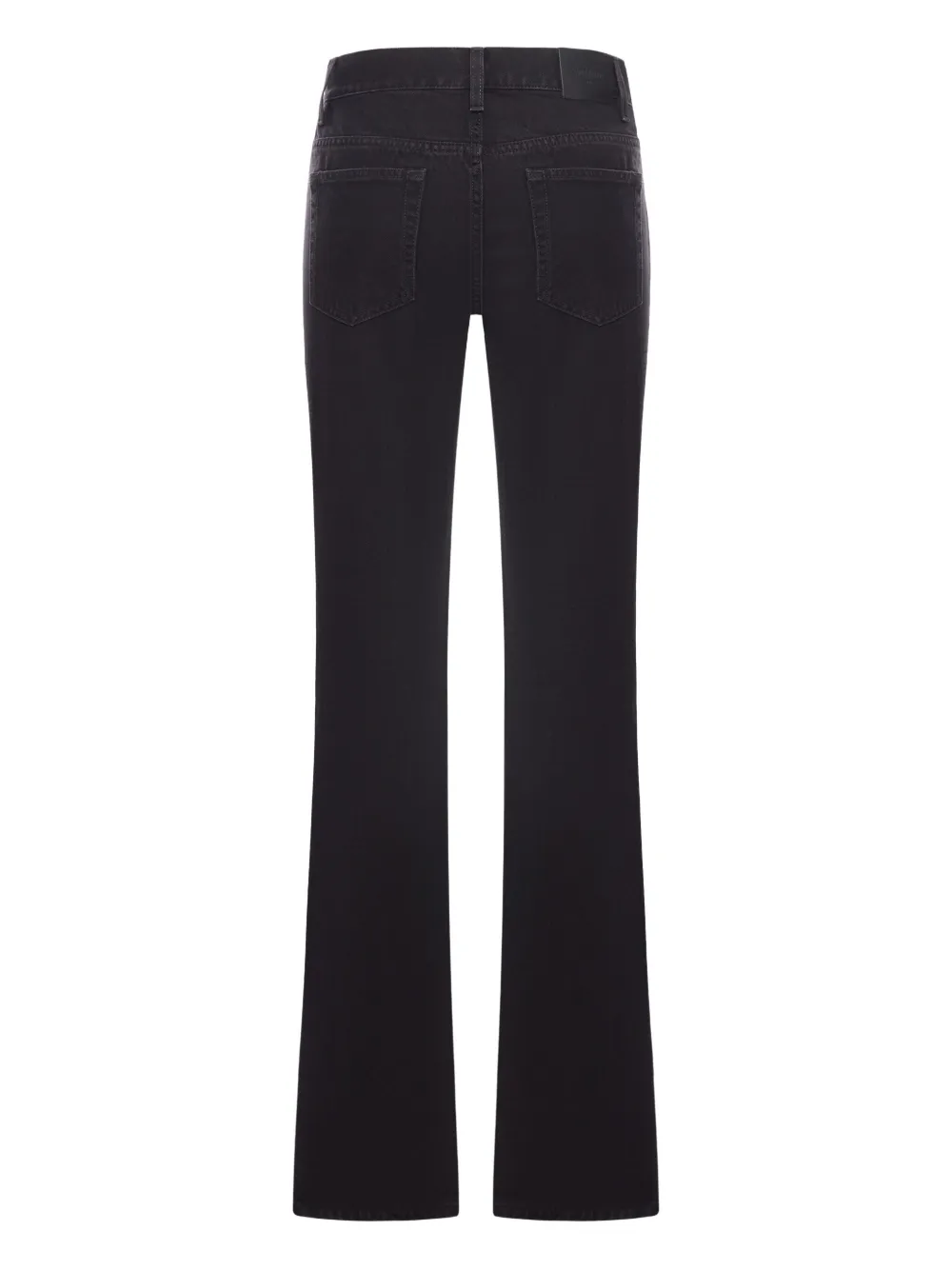 Saint Laurent Nico Low-waist Jeans In Black Denim Berlin In Black