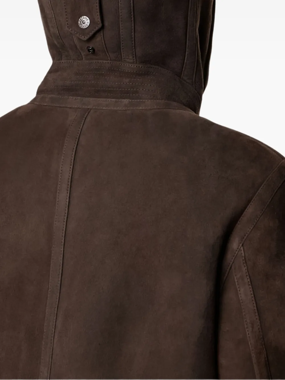 Stone Island Zip-up Hooded Jacket In Brown