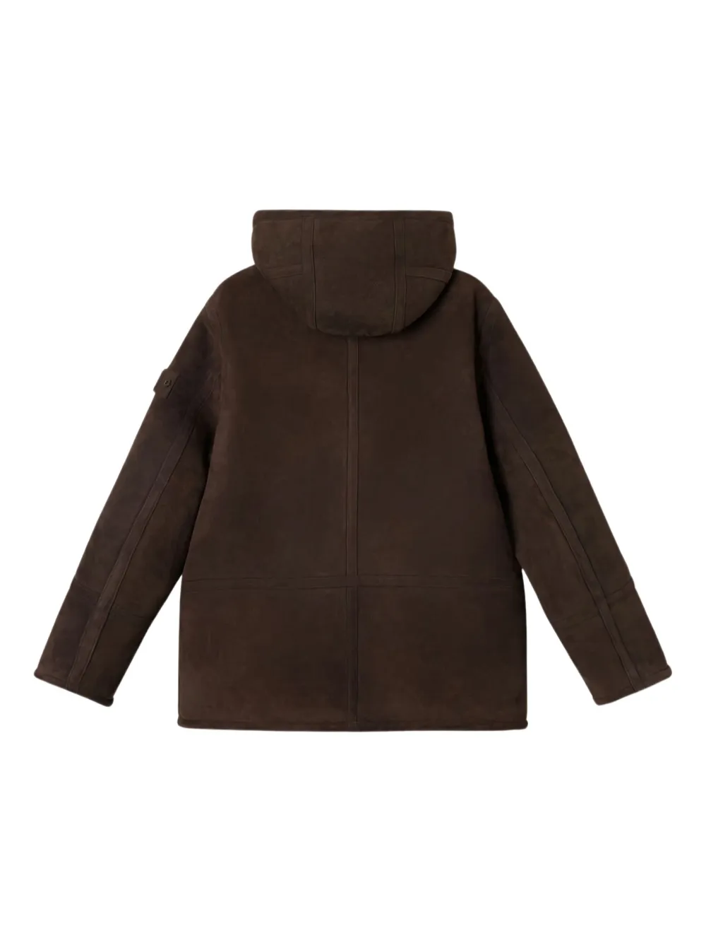 Stone Island Zip-up Hooded Jacket In Brown