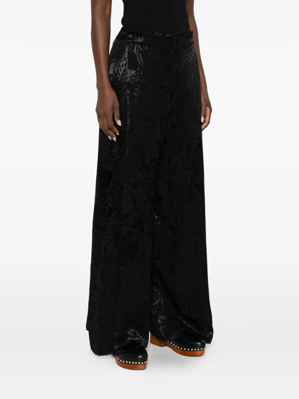 Farm Rio Patterned Trousers In Black