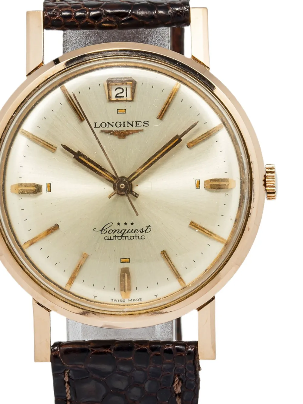 Pre-owned Longines Conquest 35mm In Silver