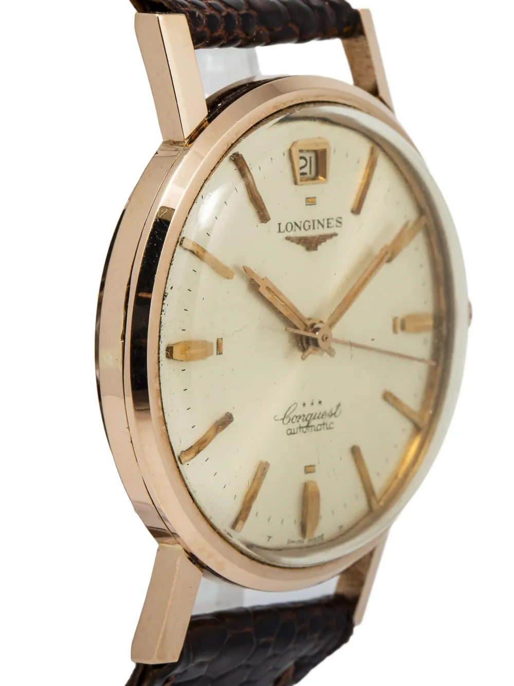 Pre-owned Longines Conquest 35mm In Silver