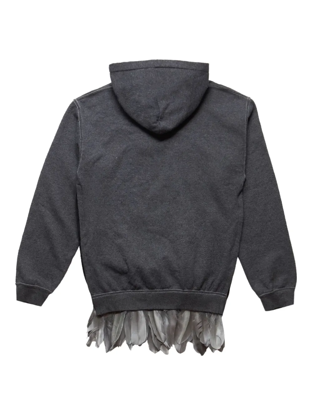 4SDESIGNS feather trim hoodie | Hoodies | Image 2