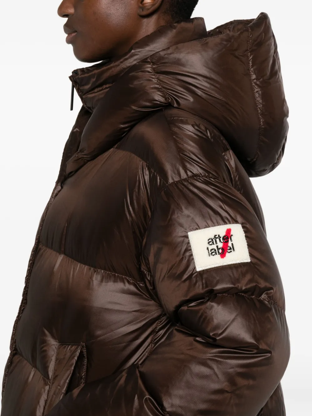 After Label Montreux Hooded Coat In Brown