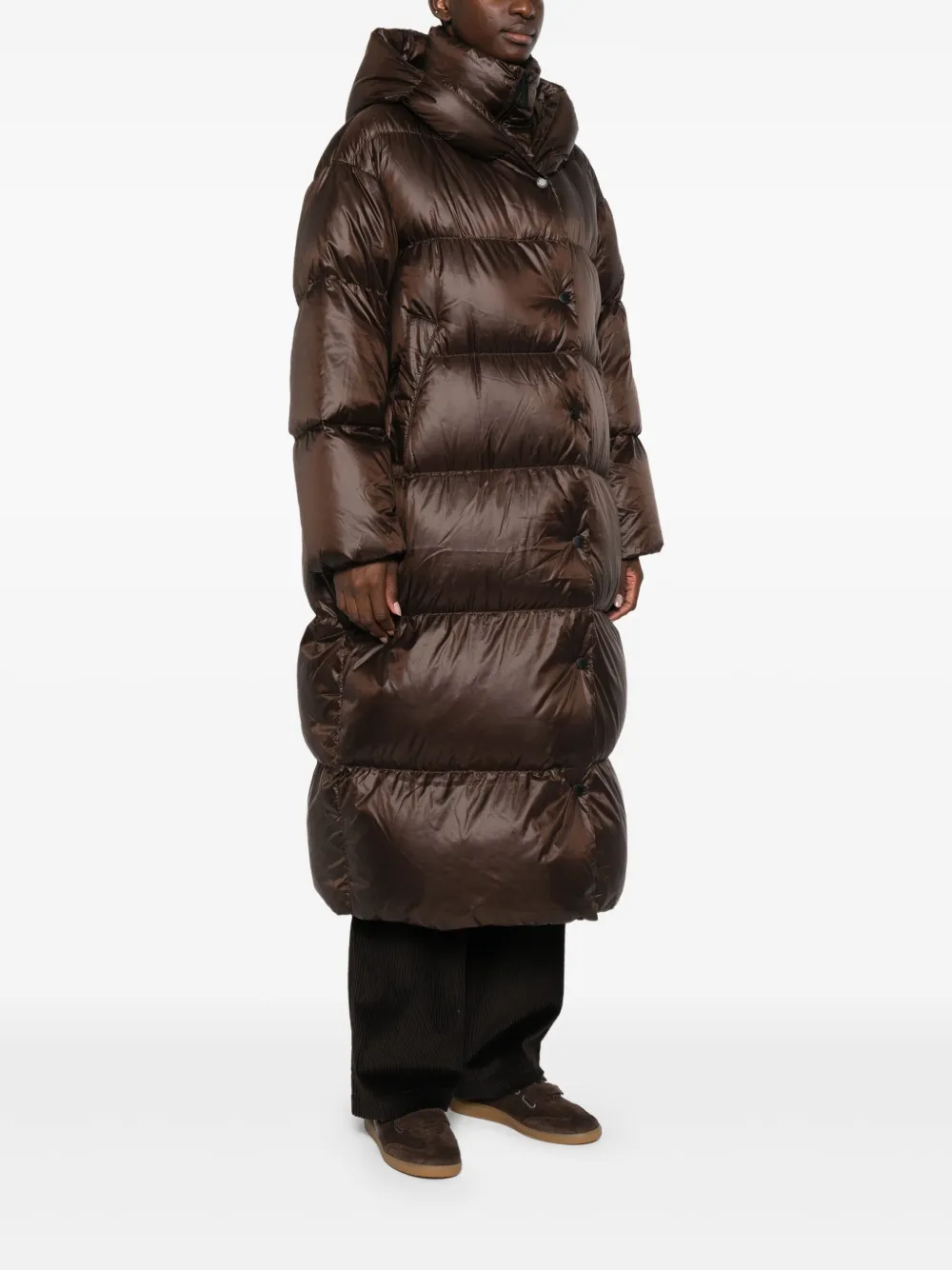 After Label Montreux Hooded Coat In Brown