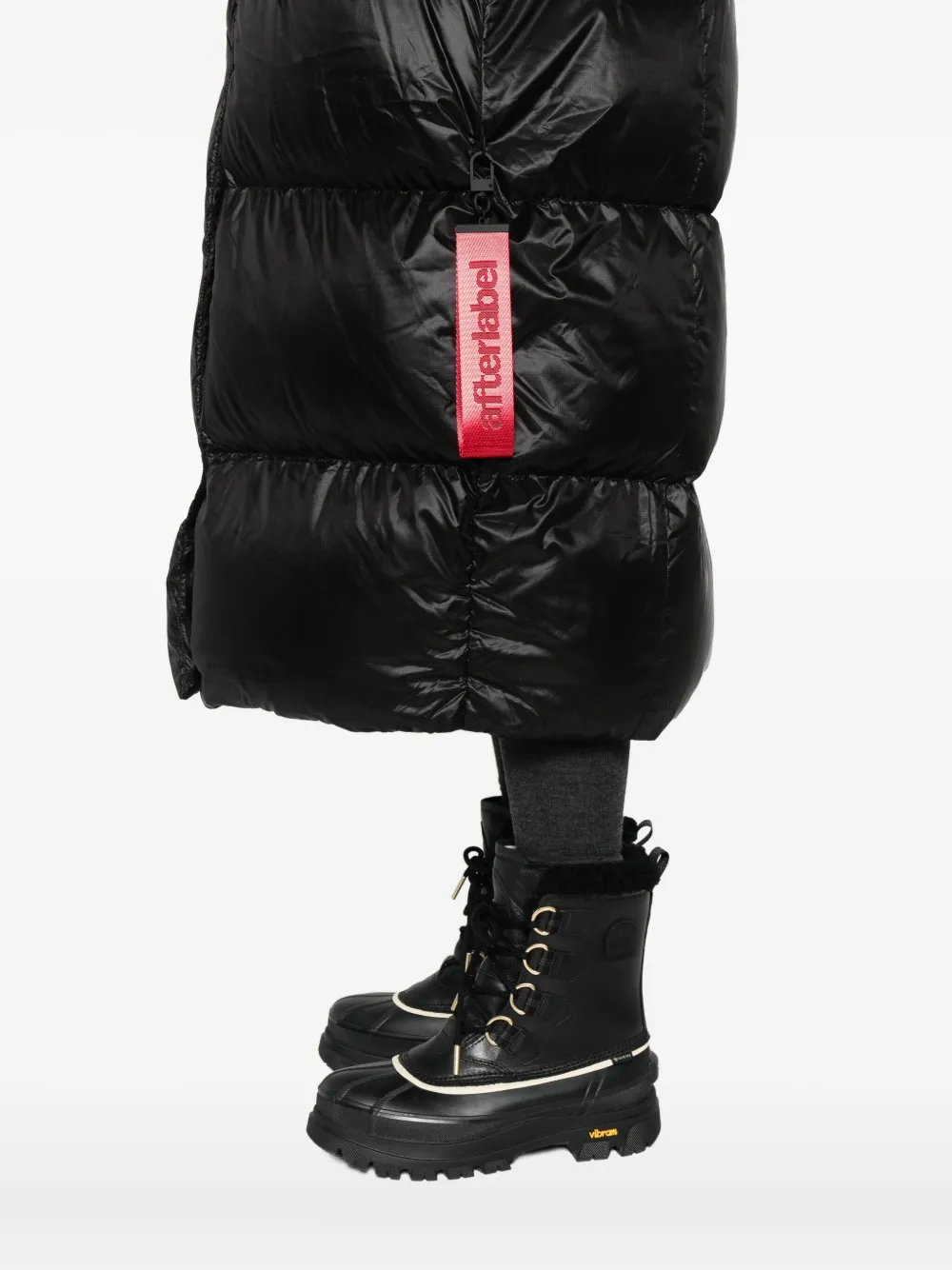 After Label Montreux Hooded Coat In Black