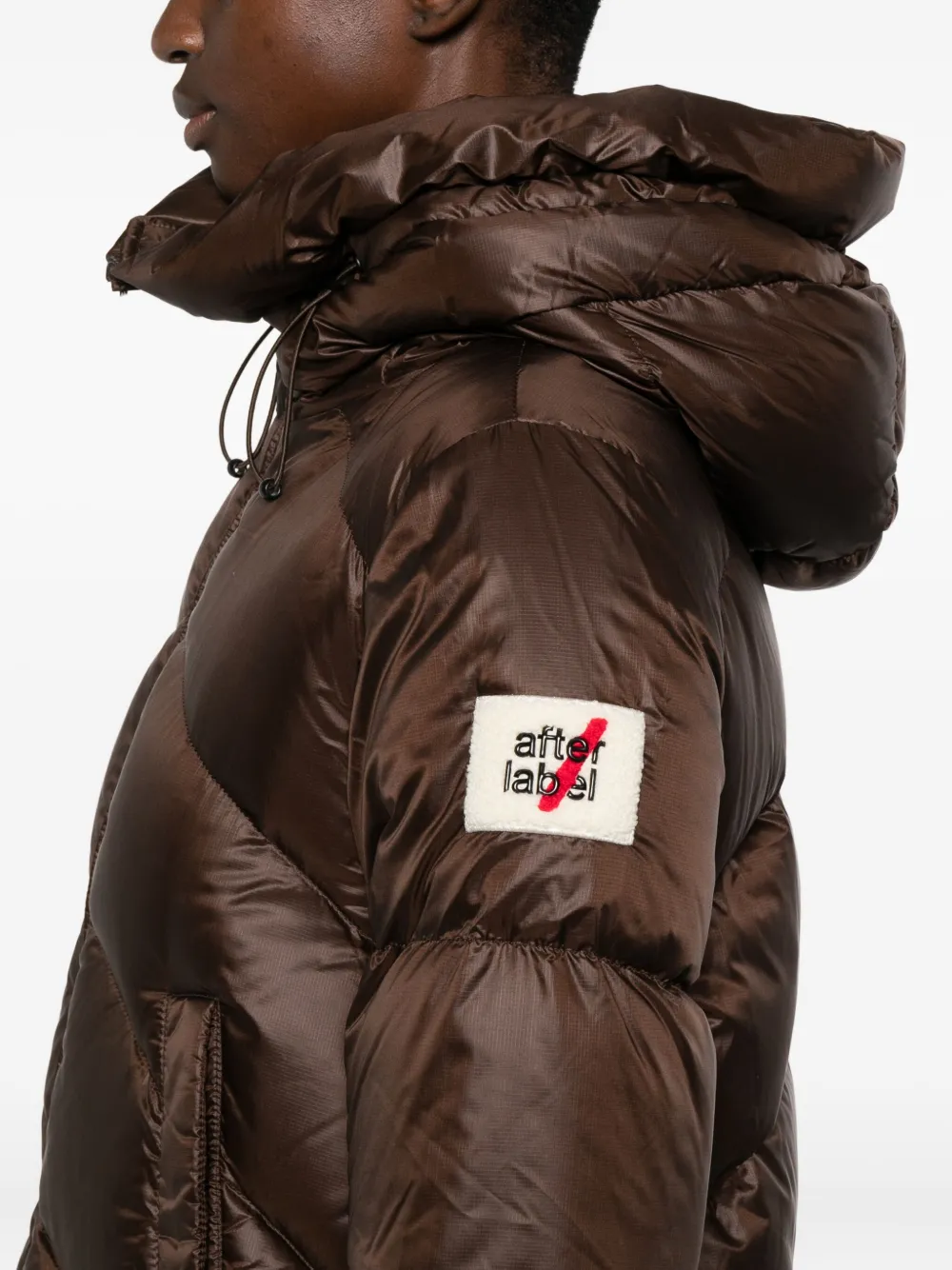 After Label Helsinky Hooded Jacket In Brown