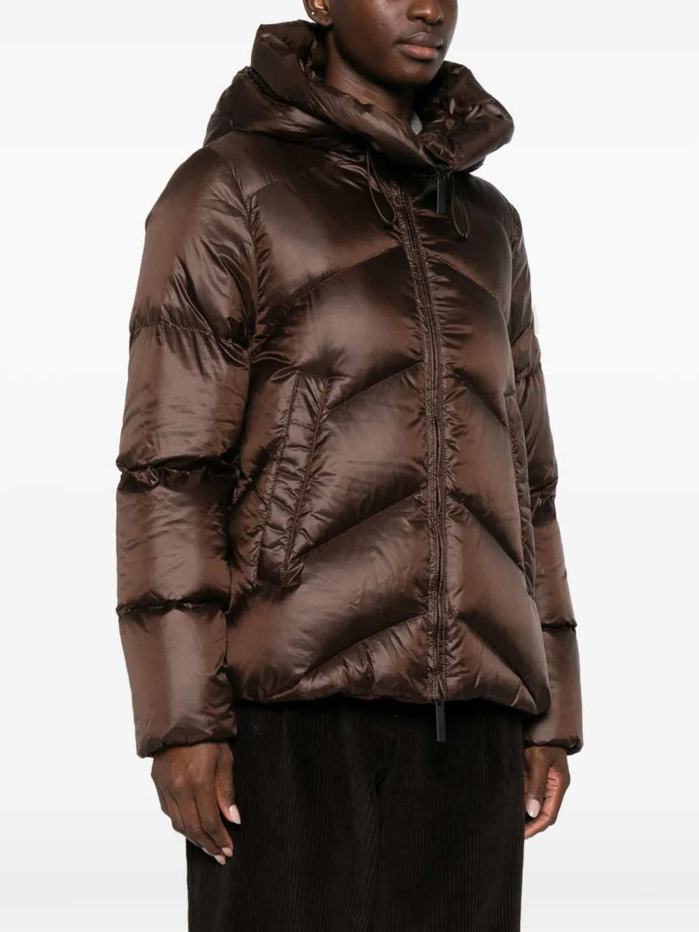After Label Helsinky Hooded Jacket In Brown