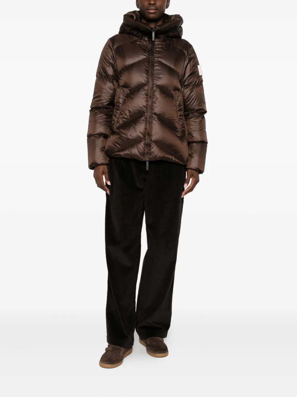 After Label Helsinky Hooded Jacket In Brown