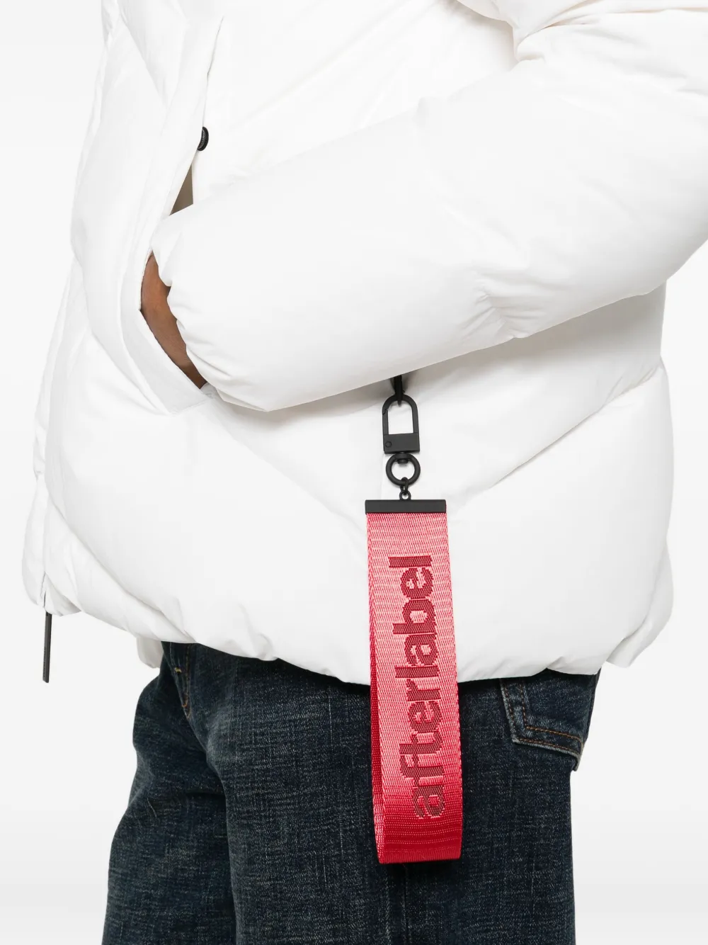 After Label Helsinki Hooded Padded Jacket In White