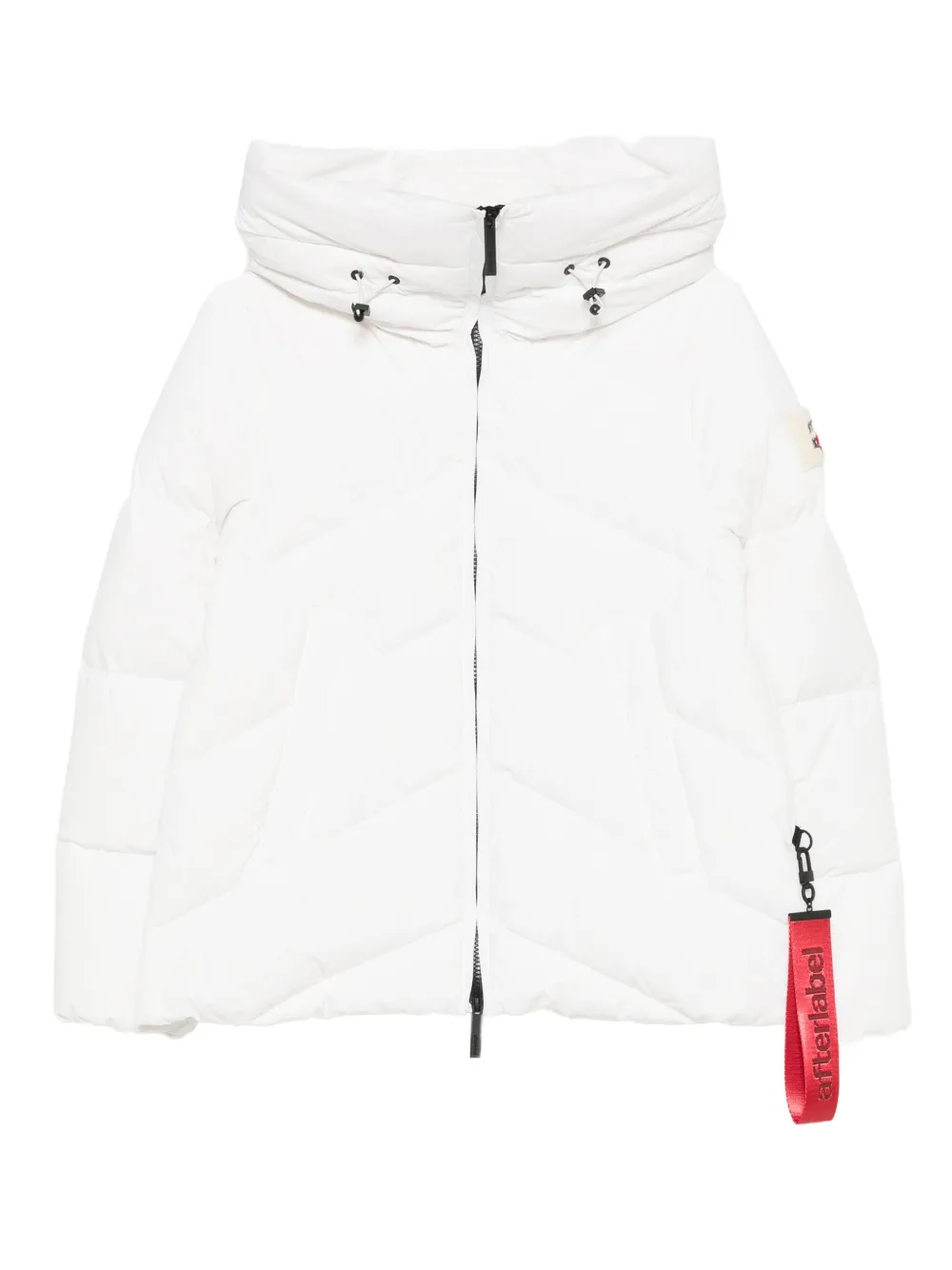 After Label Helsinki Hooded Padded Jacket In White