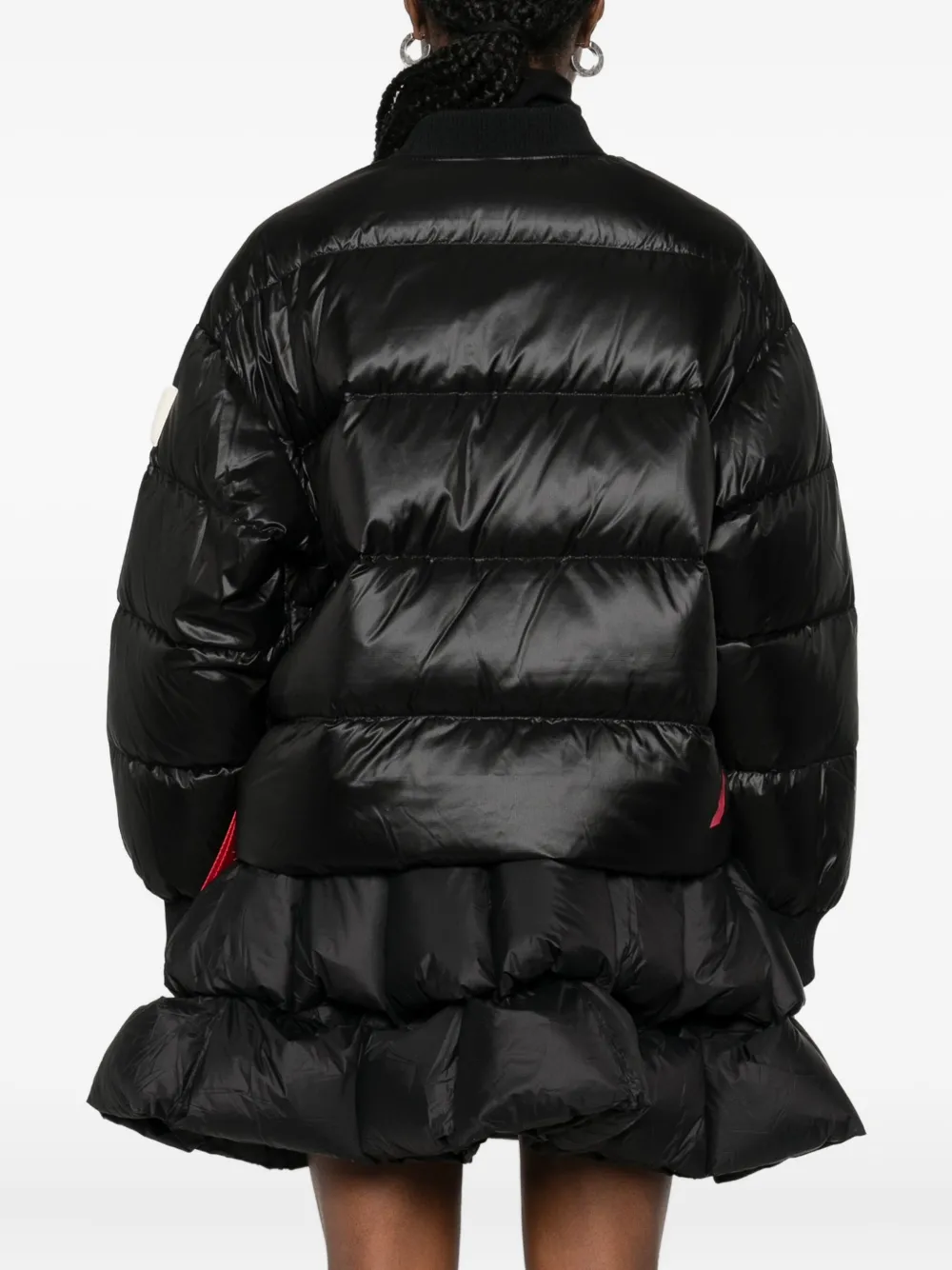 After Label Maniva Zip-up Puffer Jacket In Black