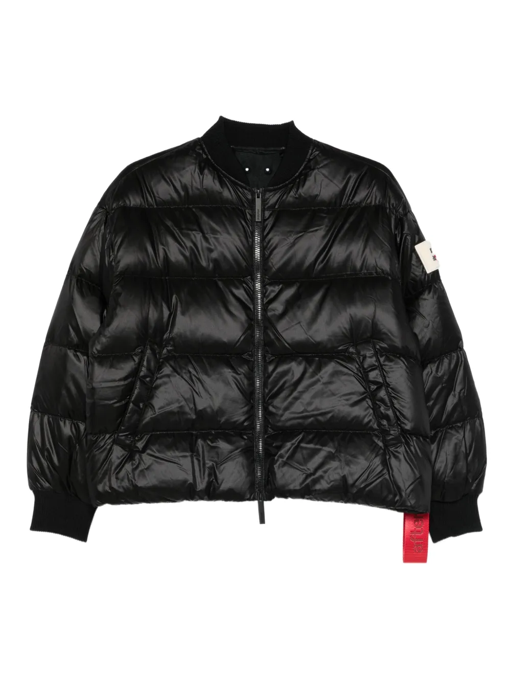 After Label Maniva Zip-up Puffer Jacket In Black