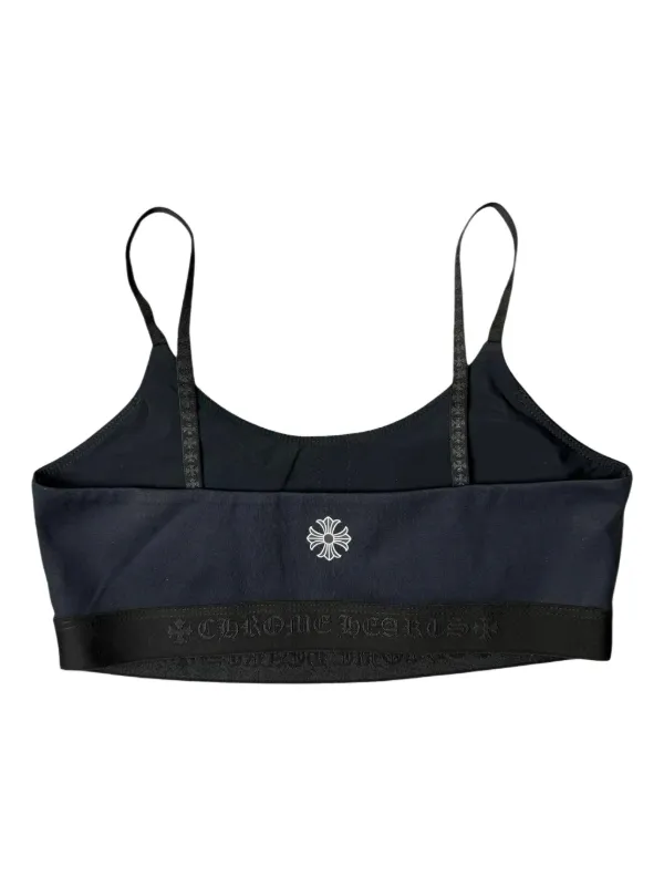 CHROME HEARTS クロムハーツ　スポーティーブラ Chrome Hearts Logo Yoga Sports Bra | Black | FARFETCH BN
