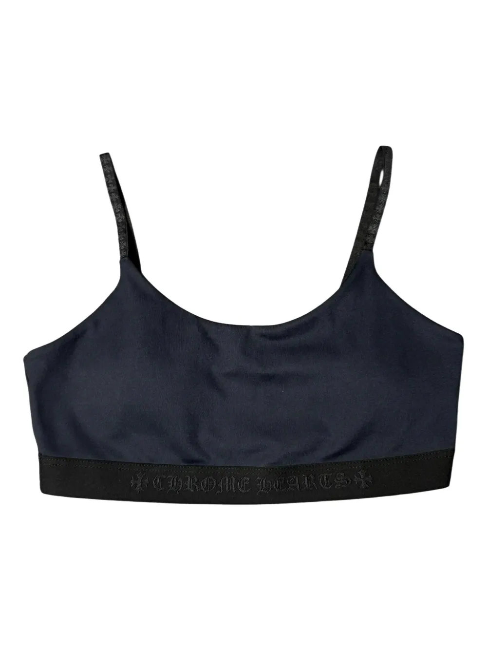 Chrome Hearts Logo Yoga Sports Bra In Black