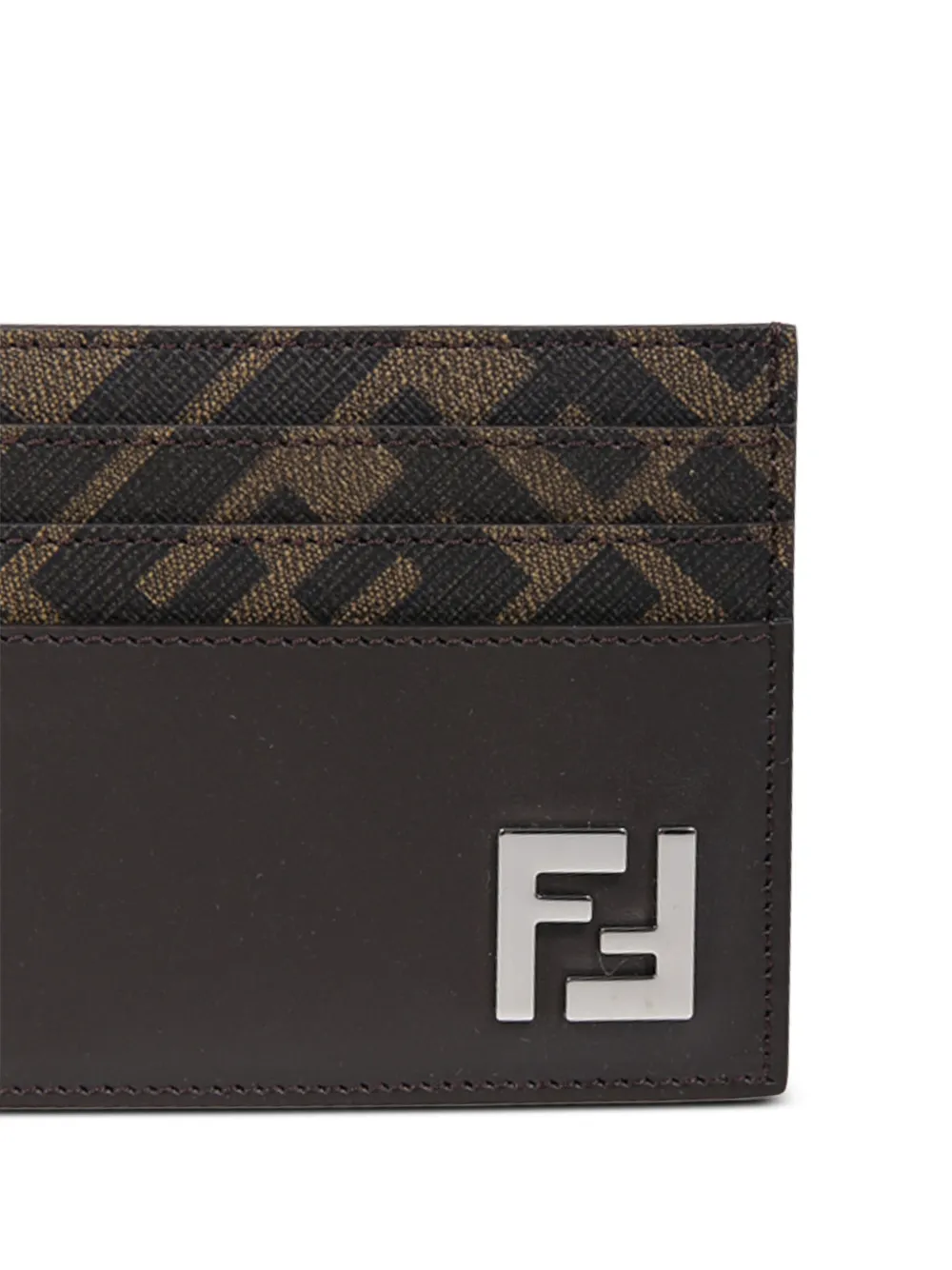 FENDI Pasjeshouder met logoplakkaat Bruin