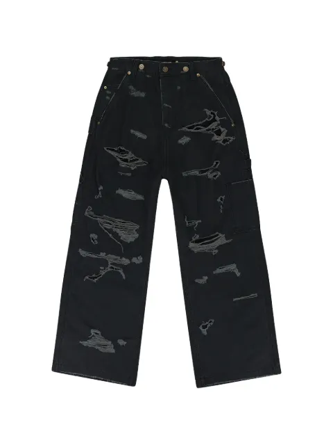 Project G/R distressed patchwork jeans