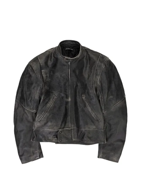 Project G/R distressed biker leather jacket