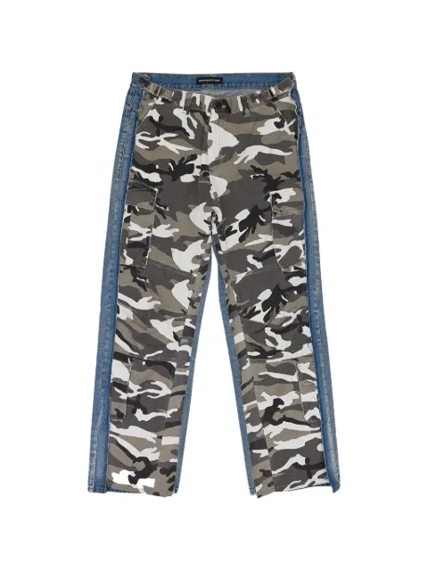 Project G/R camouflage-front loose-fit jeans