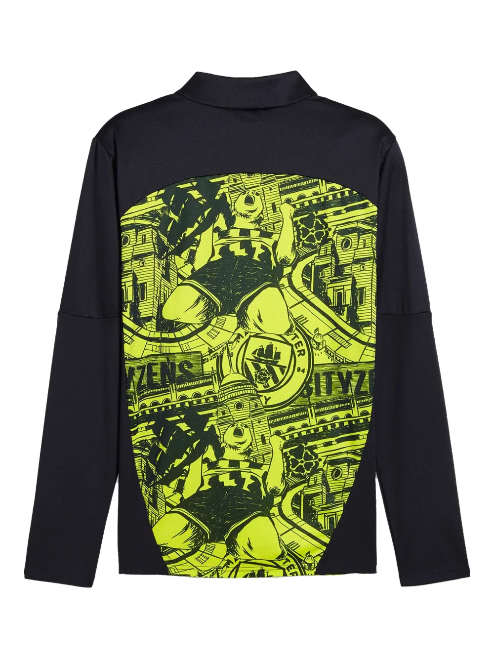 PUMA Manchester City zip graphic T-shirt - Geel