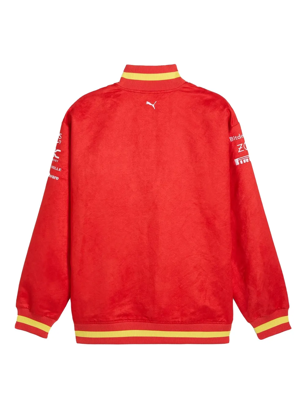 Puma X Scuderia Ferrari Race Team Logo-detail Bomber Jacket In Red