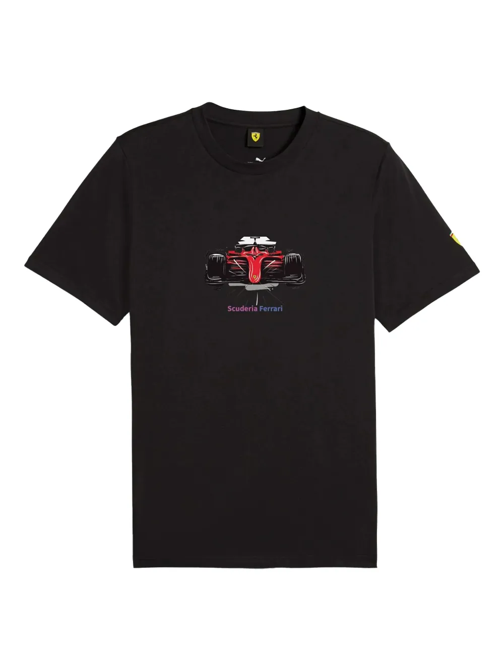 PUMA playera con estampado gráfico en colaboración con Scuderia Ferrari Race | negro | Image 1